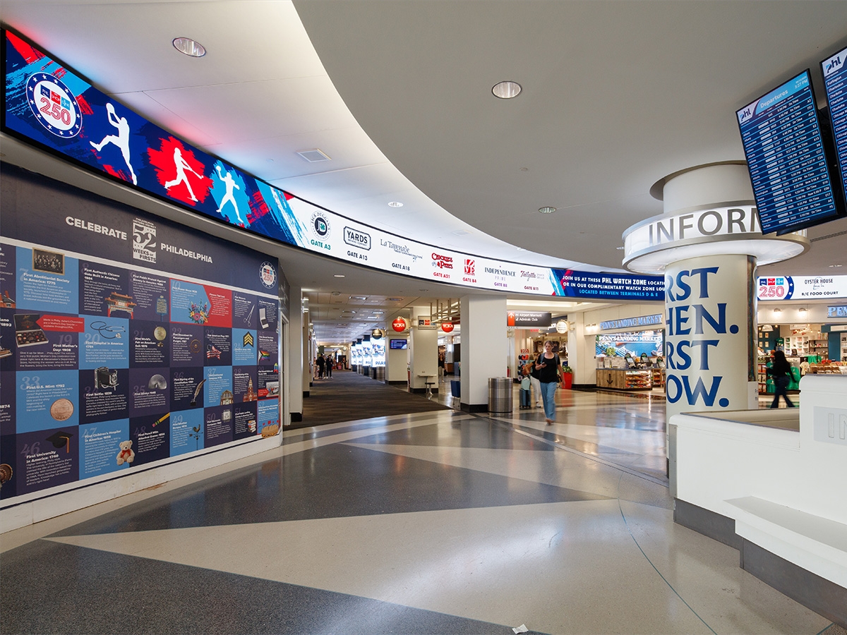 Philadelphia International Airport; Indoor 1.9mm, 2'3" x 83'9", Philadelphia, PA